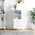 vidaXL, vidaXL Sideboard Weiß 34,5x34x90 cm Holzwerkstoff
