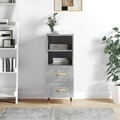 vidaXL, vidaXL Sideboard Betongrau 34,5x34x90 cm Holzwerkstoff