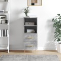 vidaXL, vidaXL Sideboard Betongrau 34,5x34x90 cm Holzwerkstoff