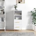 vidaXL, vidaXL Sideboard Hochglanz-Weiß 34,5x34x90 cm Holzwerkstoff