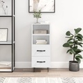 vidaXL, vidaXL Sideboard Hochglanz-Weiß 34,5x34x90 cm Holzwerkstoff
