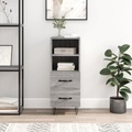 vidaXL, vidaXL Sideboard Grau Sonoma 34,5x34x90 cm Holzwerkstoff