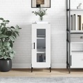 vidaXL, vidaXL Sideboard Hochglanz-Weiß 34,5x34x90 cm Holzwerkstoff