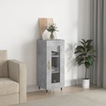 vidaXL, vidaXL Sideboard Betongrau 34,5x34x90 cm Holzwerkstoff