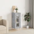 vidaXL, vidaXL Sideboard Betongrau 34,5x34x90 cm Holzwerkstoff