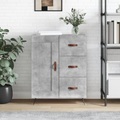 vidaXL, vidaXL Sideboard Betongrau 69,5x34x90 cm Holzwerkstoff