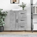 vidaXL, vidaXL Sideboard Betongrau 69,5x34x90 cm Holzwerkstoff