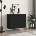 vidaXL, vidaXL Sideboards 2 Stk. Schwarz 40x35x70 cm Holzwerkstoff