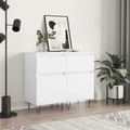 vidaXL, vidaXL Sideboards 2 Stk. Weiß 40x35x70 cm Holzwerkstoff
