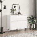 vidaXL, vidaXL Sideboards 2 Stk. Hochglanz-Weiß 40x35x70 cm Holzwerkstoff