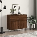 vidaXL, vidaXL Sideboards 2 Stk. Braun Eichen-Optik 40x35x70 cm Holzwerkstoff