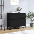 vidaXL, vidaXL Sideboards 2 Stk. Schwarz 40x35x70 cm Holzwerkstoff