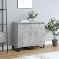 vidaXL, vidaXL Sideboards 2 Stk. Betongrau 40x35x70 cm Holzwerkstoff