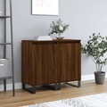vidaXL, vidaXL Sideboards 2 Stk. Braun Eichen-Optik 40x35x70 cm Holzwerkstoff
