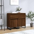 vidaXL, vidaXL Sideboards 2 Stk. Braun Eichen-Optik 40x35x70 cm Holzwerkstoff