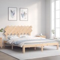vidaXL, vidaXL Massivholzbett mit Kopfteil 160x200 cm