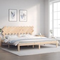 vidaXL, vidaXL Massivholzbett mit Kopfteil 200x200 cm