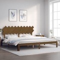 vidaXL, vidaXL Massivholzbett mit Kopfteil Honigbraun 200x200 cm