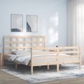 vidaXL, vidaXL Massivholzbett mit Kopfteil 160x200 cm
