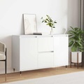 vidaXL, vidaXL Sideboard Hochglanz-Weiß 104x35x70 cm Holzwerkstoff