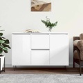 vidaXL, vidaXL Sideboard Hochglanz-Weiß 104x35x70 cm Holzwerkstoff