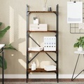 vidaXL, vidaXL Bücherregal 4 Fächer Räuchereiche 56x31,5x138,5cm Holzwerkstoff