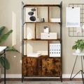 vidaXL, vidaXL Bücherregal mit Tür Räuchereiche 76,5x30x154,5 cm Holzwerkstoff
