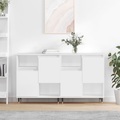 vidaXL, vidaXL Sideboards 2 Stk. Weiß Holzwerkstoff