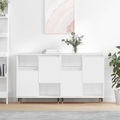 vidaXL, vidaXL Sideboards 2 Stk. Hochglanz-Weiß Holzwerkstoff