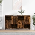 vidaXL, vidaXL Sideboards 2 Stk. Räuchereiche Holzwerkstoff