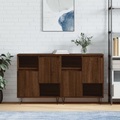 vidaXL, vidaXL Sideboards 2 Stk. Braun Eichen-Optik Holzwerkstoff