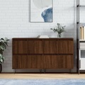 vidaXL, vidaXL Sideboards 2 Stk. Braun Eichen-Optik Holzwerkstoff