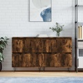 vidaXL, vidaXL Sideboards 2 Stk. Räuchereiche Holzwerkstoff