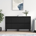 vidaXL, vidaXL Sideboards 2 Stk. Schwarz Holzwerkstoff
