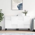 vidaXL, vidaXL Sideboards 2 Stk. Weiß Holzwerkstoff