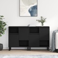 vidaXL, vidaXL Sideboards 2 Stk. Schwarz Holzwerkstoff