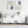 vidaXL, vidaXL Sideboards 3 Stk. Weiß Holzwerkstoff