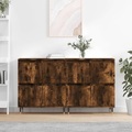 vidaXL, vidaXL Sideboards 2 Stk. Räuchereiche Holzwerkstoff