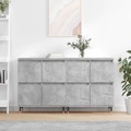 vidaXL, vidaXL Sideboards 2 Stk. Betongrau Holzwerkstoff