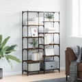 vidaXL, vidaXL Bücherregal Räuchereiche 100x32x170 cm Holzwerkstoff und Eisen