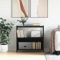 vidaXL, vidaXL Bücherregal Schwarz 80x30x78,5 cm Holzwerkstoff und Eisen