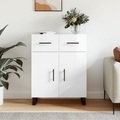 vidaXL, vidaXL Sideboard Hochglanz-Weiß 69,5x34x90 cm Holzwerkstoff