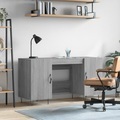 vidaXL, vidaXL Schreibtisch Grau Sonoma 140x50x75 cm Holzwerkstoff