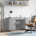 vidaXL, vidaXL Schreibtisch Betongrau 140x50x75 cm Holzwerkstoff