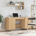 vidaXL, vidaXL Schreibtisch Sonoma-Eiche 140x50x75 cm Holzwerkstoff