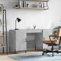vidaXL, vidaXL Schreibtisch Betongrau 140x50x75 cm Holzwerkstoff