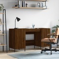 vidaXL, vidaXL Schreibtisch Braun Eichen-Optik 140x50x75 cm Holzwerkstoff