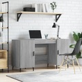 vidaXL, vidaXL Schreibtisch Grau Sonoma 140x50x75 cm Holzwerkstoff
