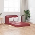 vidaXL, vidaXL Bodensofa mit Schlaffunktion Weinrot 112x174x55 cm Kunstleder