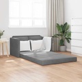 vidaXL, vidaXL Bodensofa mit Schlaffunktion Dunkelgrau 122x204x55 cm Samt